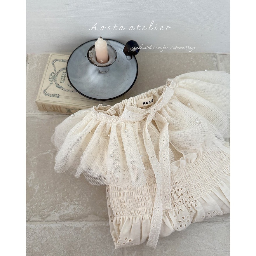 🇰🇷韓國童裝｜2025秋款🍂AOSTA百搭紗質披肩-細節圖5