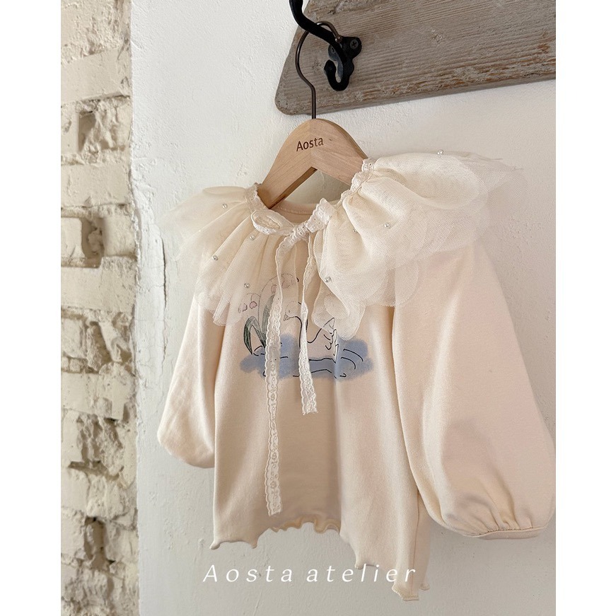 🇰🇷韓國童裝｜2025秋款🍂AOSTA百搭紗質披肩-細節圖7