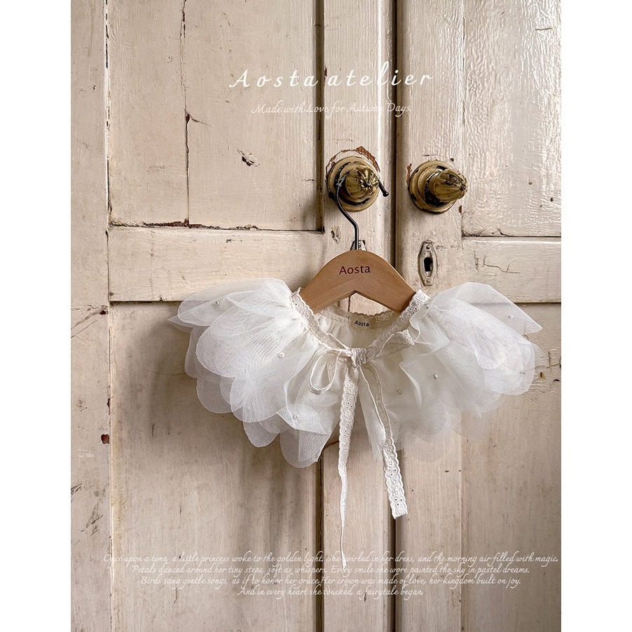 🇰🇷韓國童裝｜2025秋款🍂AOSTA百搭紗質披肩-細節圖10