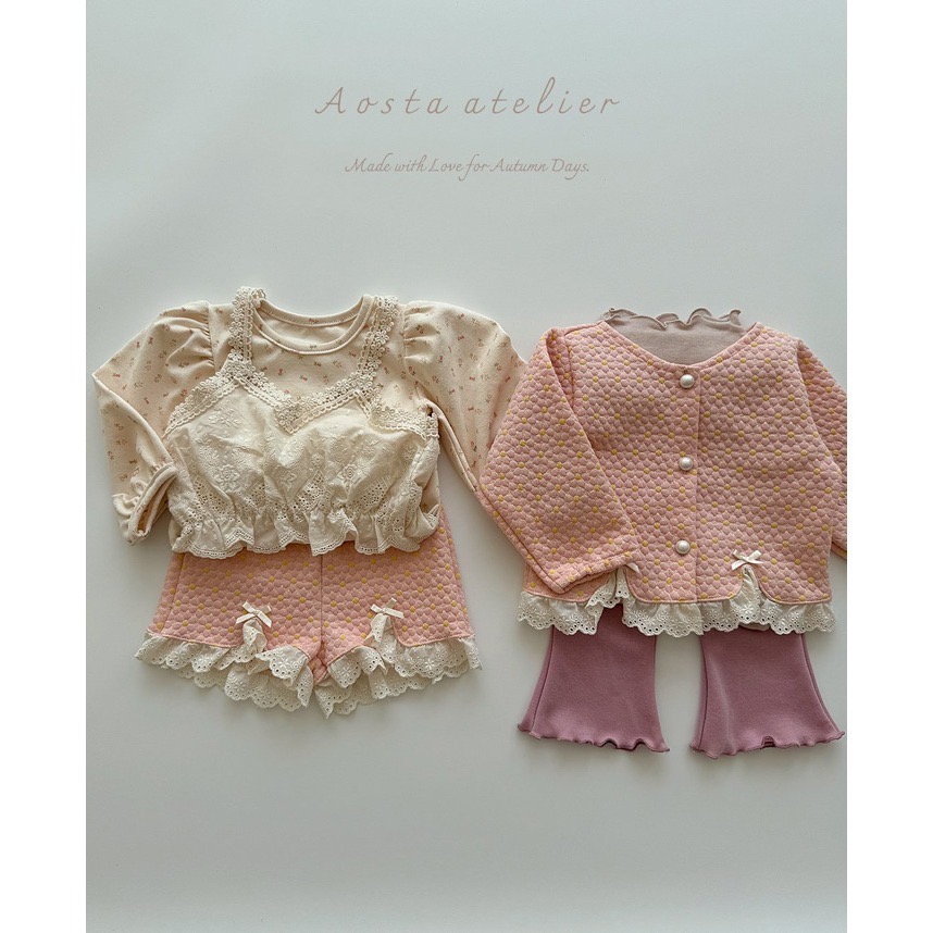 🇰🇷韓國童裝｜2025秋款🍂AOSTA泡泡袖碎花/兔子/天鵝上衣-細節圖2