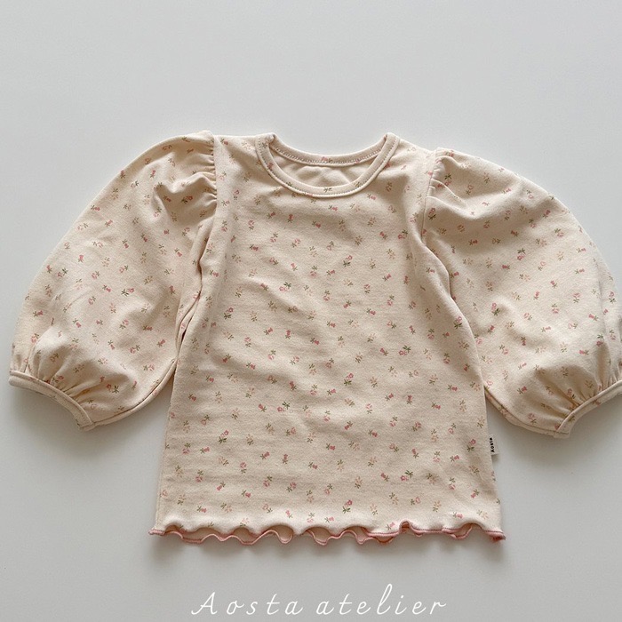 🇰🇷韓國童裝｜2025秋款🍂AOSTA泡泡袖碎花/兔子/天鵝上衣-規格圖11