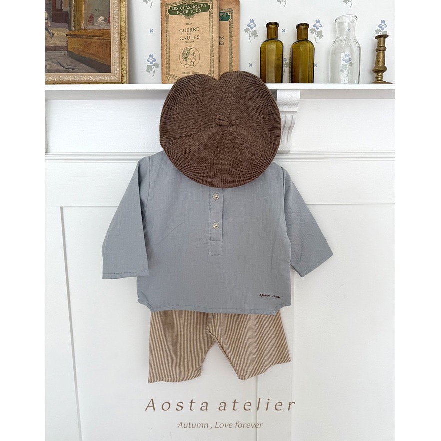 🇰🇷韓國童裝｜2025秋款🍂AOSTA極簡襯衫上衣-細節圖6