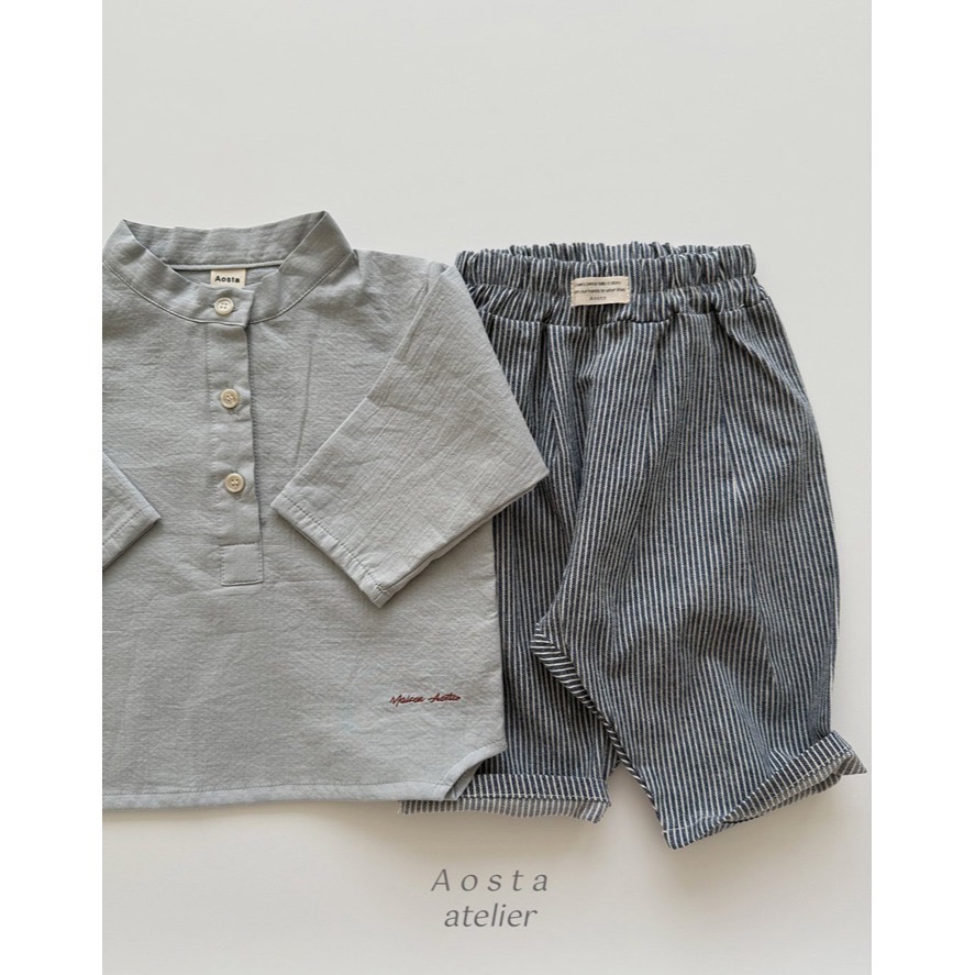 🇰🇷韓國童裝｜2025秋款🍂AOSTA極簡襯衫上衣-細節圖7