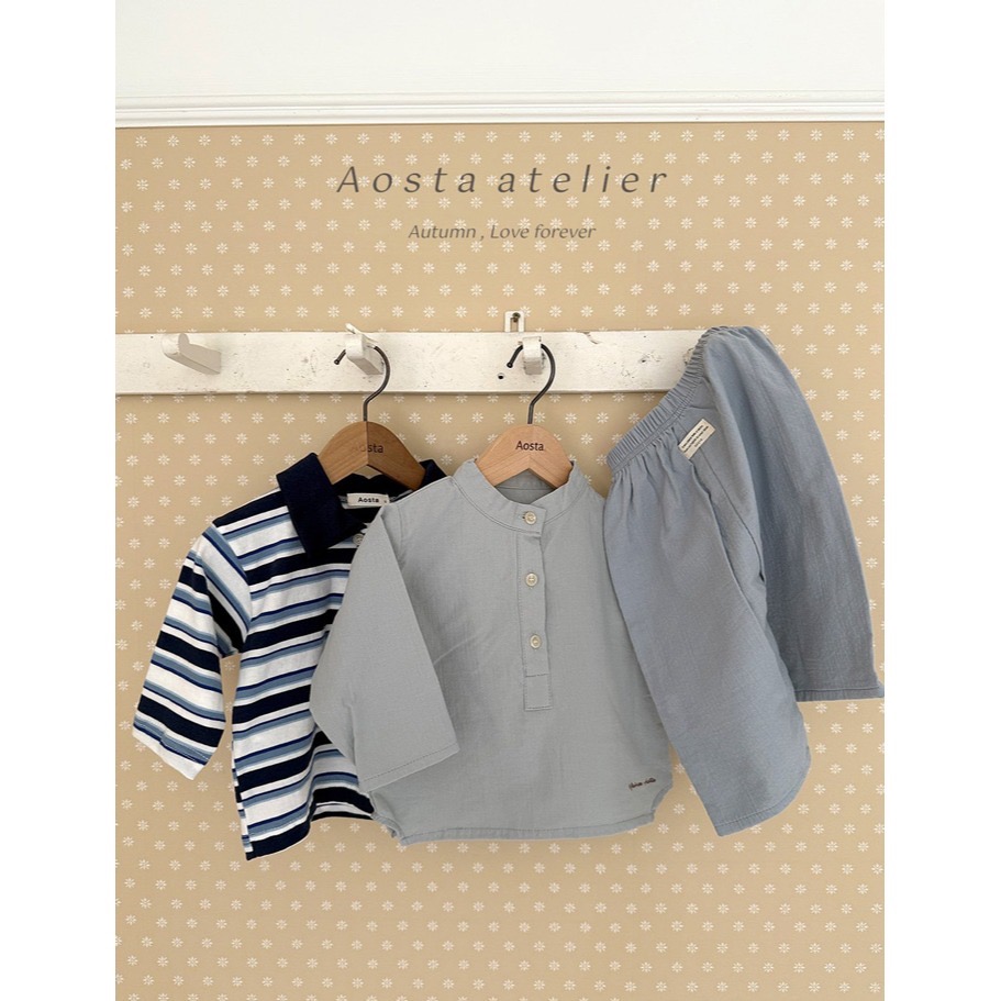 🇰🇷韓國童裝｜2025秋款🍂AOSTA極簡襯衫上衣-細節圖8