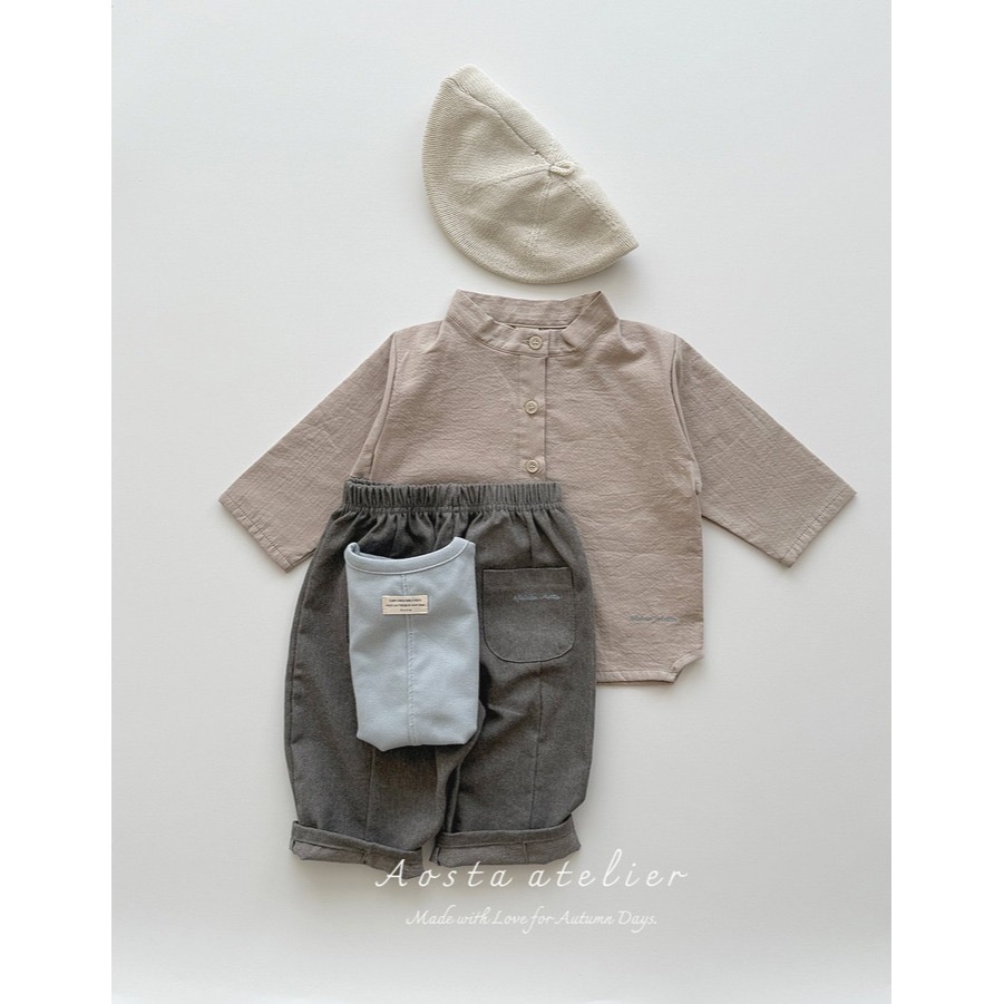 🇰🇷韓國童裝｜2025秋款🍂AOSTA極簡襯衫上衣-細節圖10