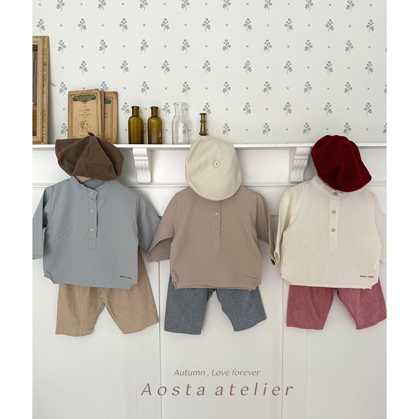🇰🇷韓國童裝｜2025秋款🍂AOSTA極簡襯衫上衣-細節圖11