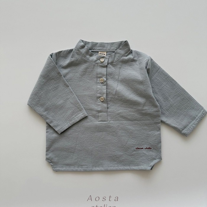 🇰🇷韓國童裝｜2025秋款🍂AOSTA極簡襯衫上衣-規格圖11