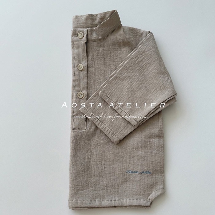 🇰🇷韓國童裝｜2025秋款🍂AOSTA極簡襯衫上衣-規格圖11
