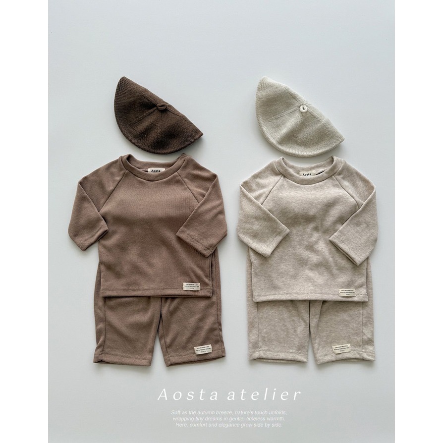 🇰🇷韓國童裝｜2025秋款🍂AOSTA羅紋上衣-細節圖2