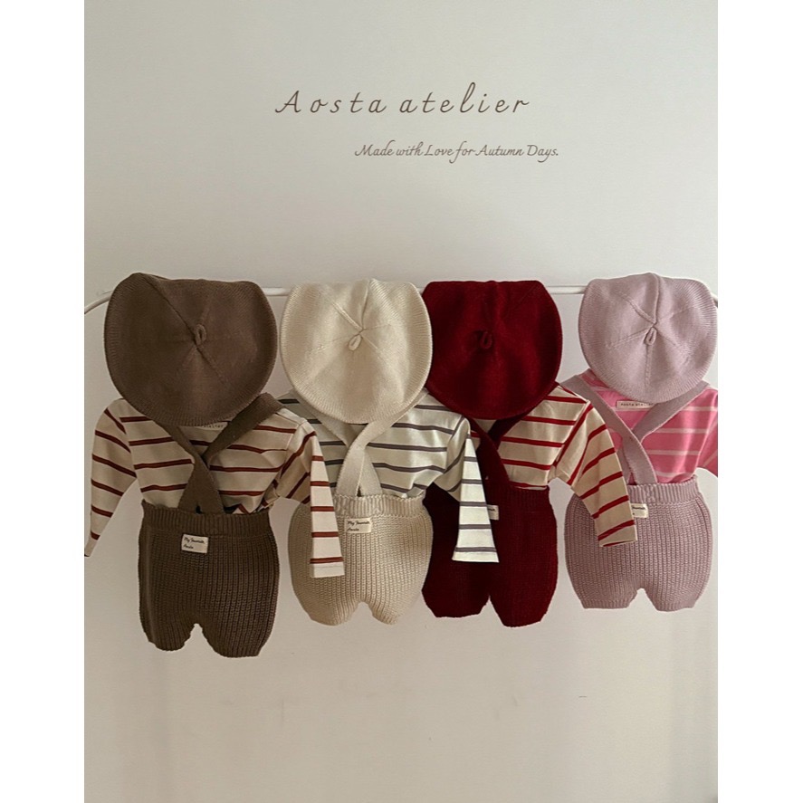 🇰🇷韓國童裝｜2025秋款🍂AOSTA柔軟純棉細條紋上衣-細節圖5