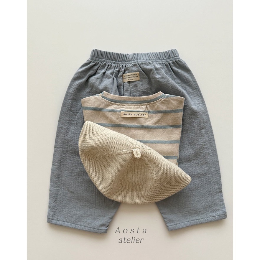 🇰🇷韓國童裝｜2025秋款🍂AOSTA柔軟純棉細條紋上衣-細節圖6