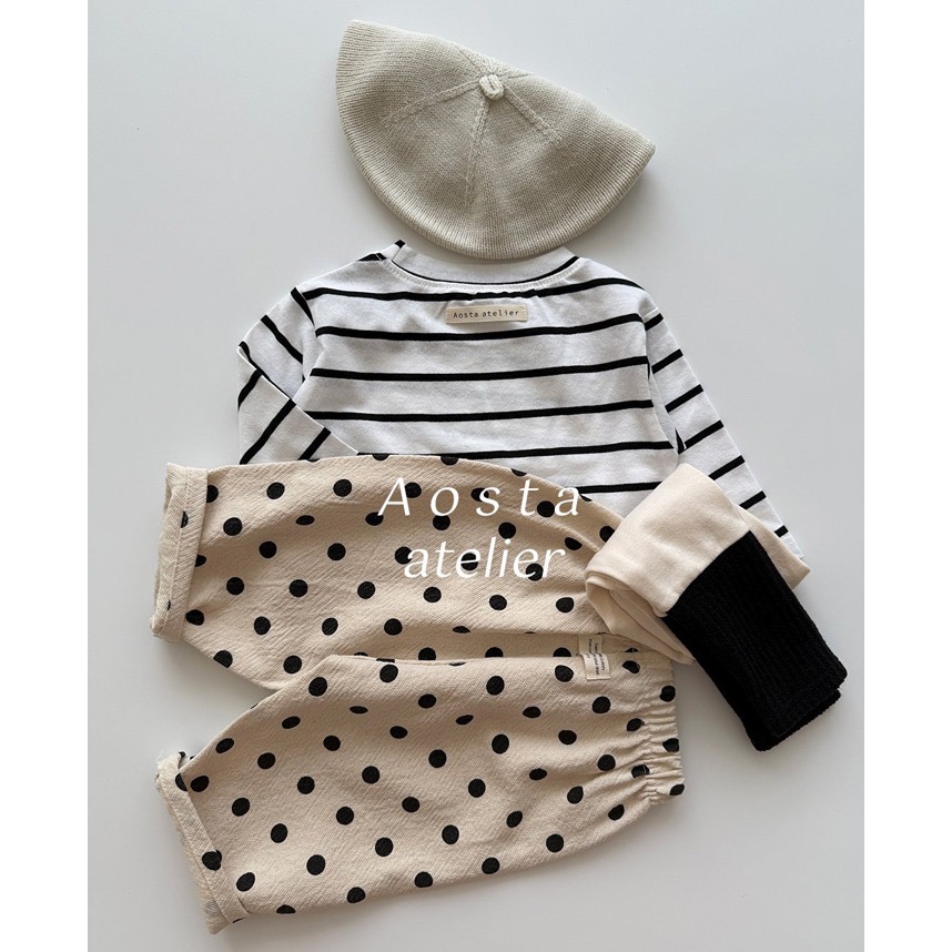 🇰🇷韓國童裝｜2025秋款🍂AOSTA柔軟純棉細條紋上衣-細節圖10