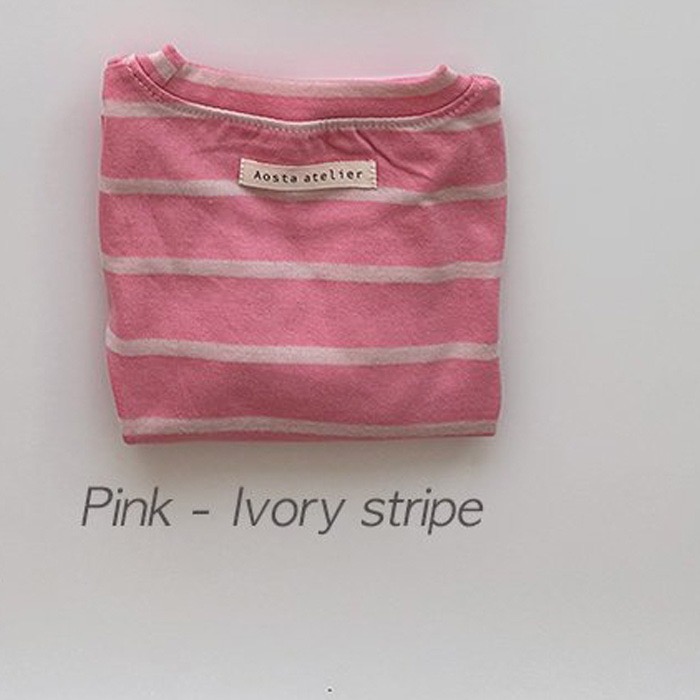 粉色底+象牙白條紋