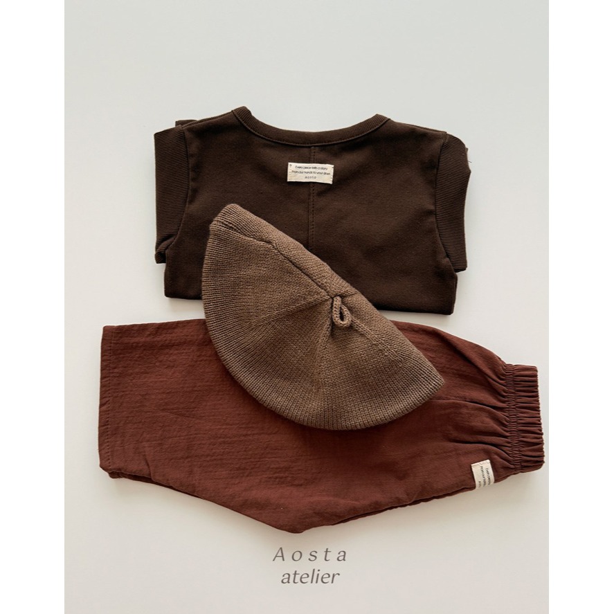 🇰🇷韓國童裝｜2025秋款🍂AOSTA羅紋T-shirt-細節圖3