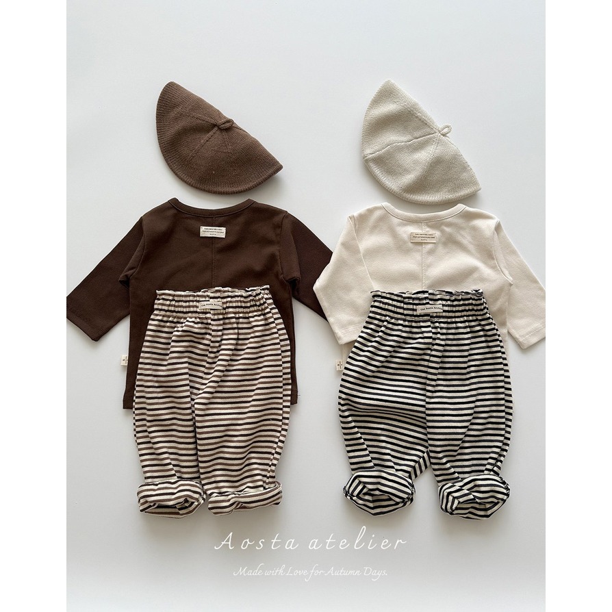 🇰🇷韓國童裝｜2025秋款🍂AOSTA羅紋T-shirt-細節圖4