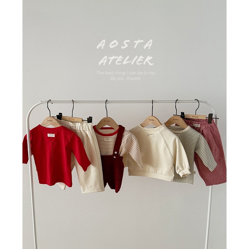 🇰🇷韓國童裝｜2025秋款🍂AOSTA羅紋T-shirt-細節圖11