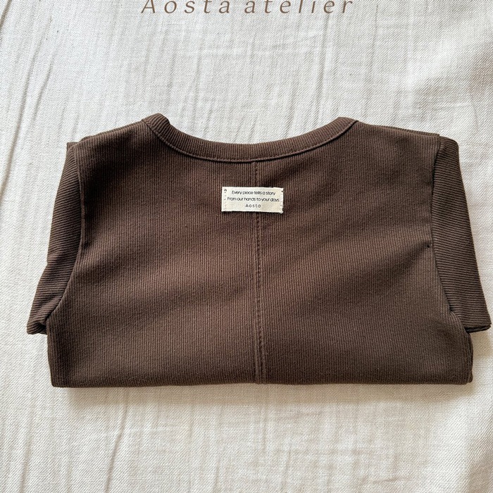 🇰🇷韓國童裝｜2025秋款🍂AOSTA羅紋T-shirt-規格圖11