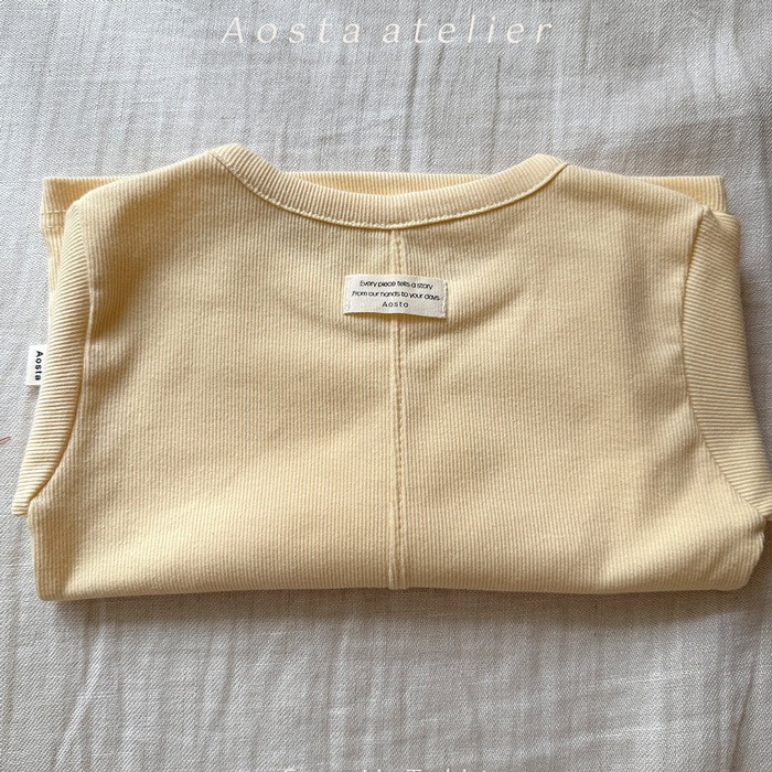 🇰🇷韓國童裝｜2025秋款🍂AOSTA羅紋T-shirt-規格圖11