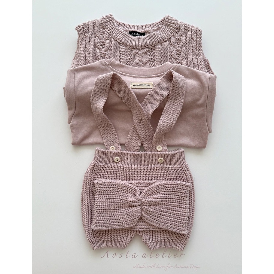 🇰🇷韓國童裝｜2025秋款🍂AOSTA素色棉質上衣-細節圖5