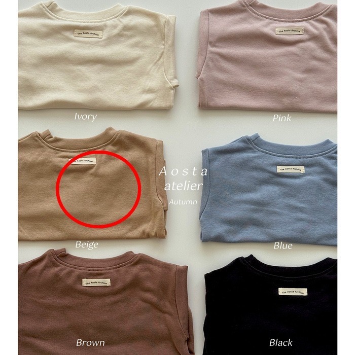 🇰🇷韓國童裝｜2025秋款🍂AOSTA素色棉質上衣-規格圖11