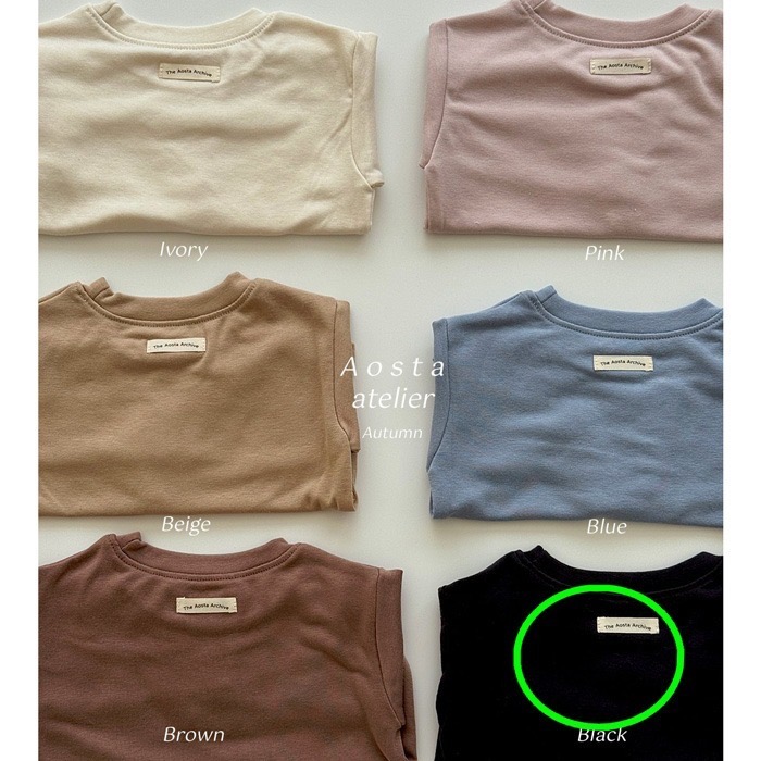 🇰🇷韓國童裝｜2025秋款🍂AOSTA素色棉質上衣-規格圖11