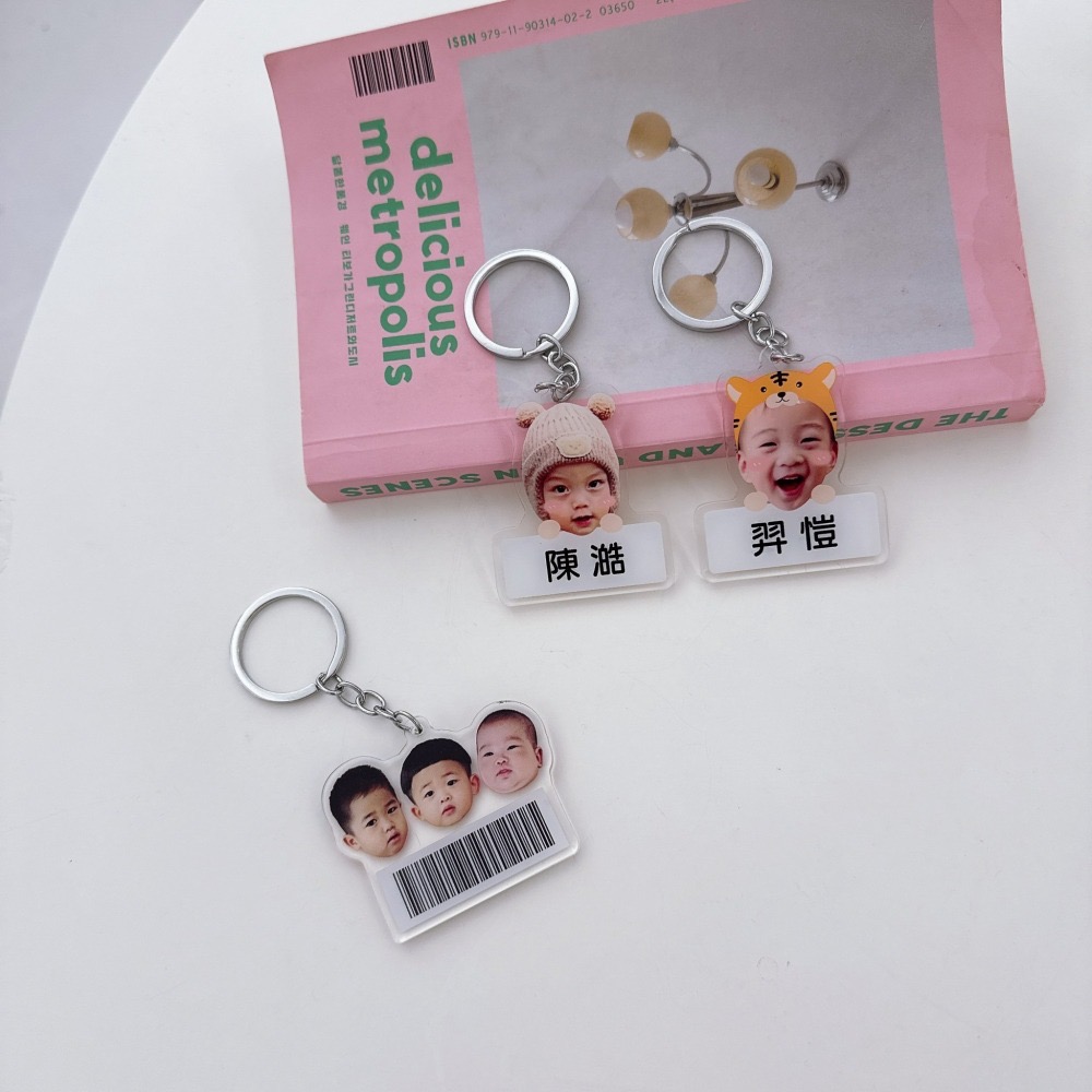 ⚠️3/22晚上九點結單⚠️寶寶客製化｜壓克力鑰匙圈(鑰匙圈一組同款2入)-細節圖3