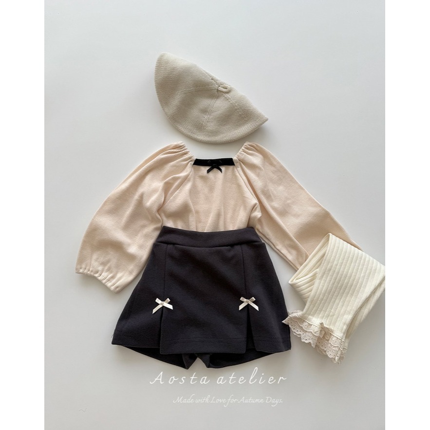 🇰🇷韓國童裝｜2025秋款🍂AOSTA方領泡泡袖上衣-細節圖4