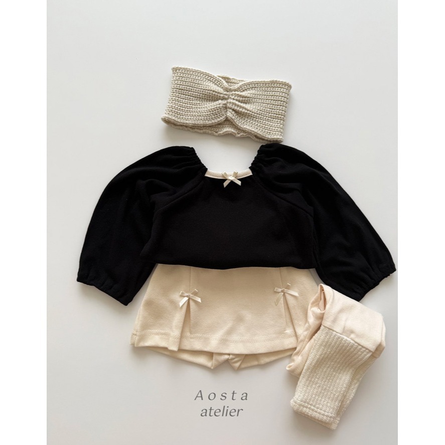 🇰🇷韓國童裝｜2025秋款🍂AOSTA方領泡泡袖上衣-細節圖5