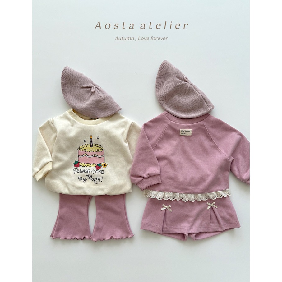 🇰🇷韓國童裝｜2025秋款🍂AOSTA蕾絲拼接衛衣-細節圖3