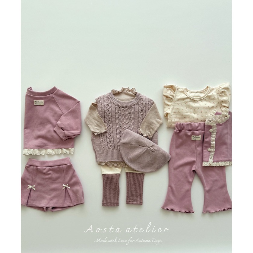 🇰🇷韓國童裝｜2025秋款🍂AOSTA蕾絲拼接衛衣-細節圖4