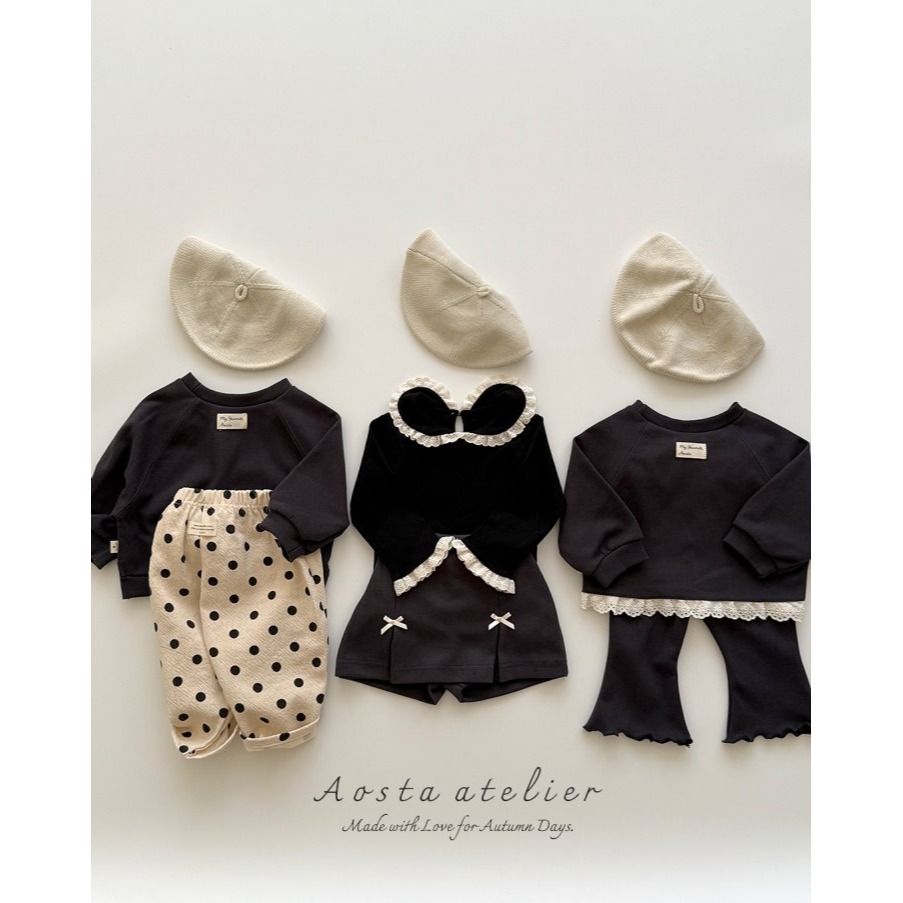 🇰🇷韓國童裝｜2025秋款🍂AOSTA蕾絲拼接衛衣-細節圖11