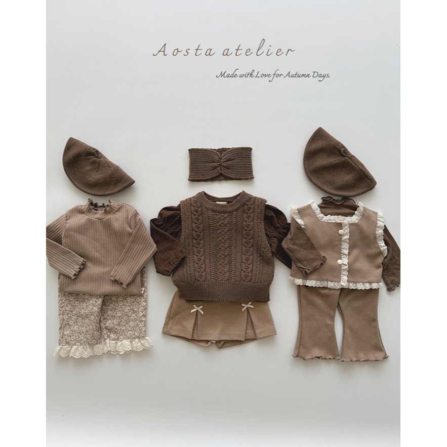 🇰🇷韓國童裝｜2025秋款🍂AOSTA蕾絲拼接背心-細節圖5