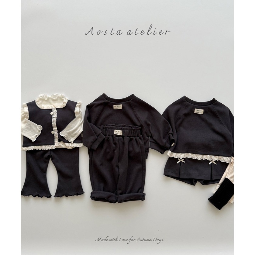 🇰🇷韓國童裝｜2025秋款🍂AOSTA蕾絲拼接背心-細節圖6