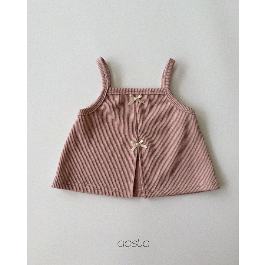 🇰🇷韓國童裝｜2026秋款🍂AOSTA羅紋蝴蝶結背心-細節圖2