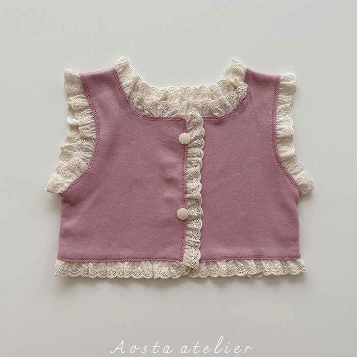 🇰🇷韓國童裝｜2025秋款🍂AOSTA蕾絲拼接背心-規格圖11