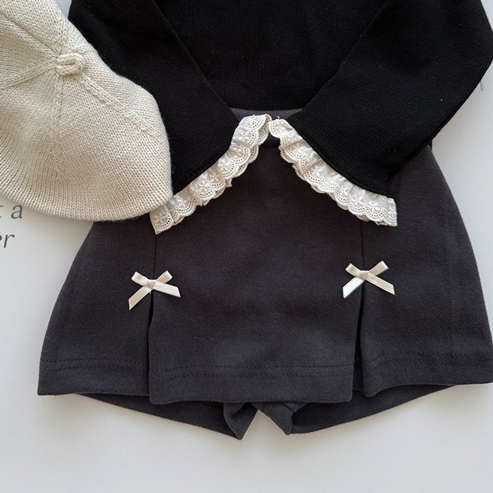🇰🇷韓國童裝｜2025秋款🍂AOSTA蝴蝶結短裙褲-規格圖1