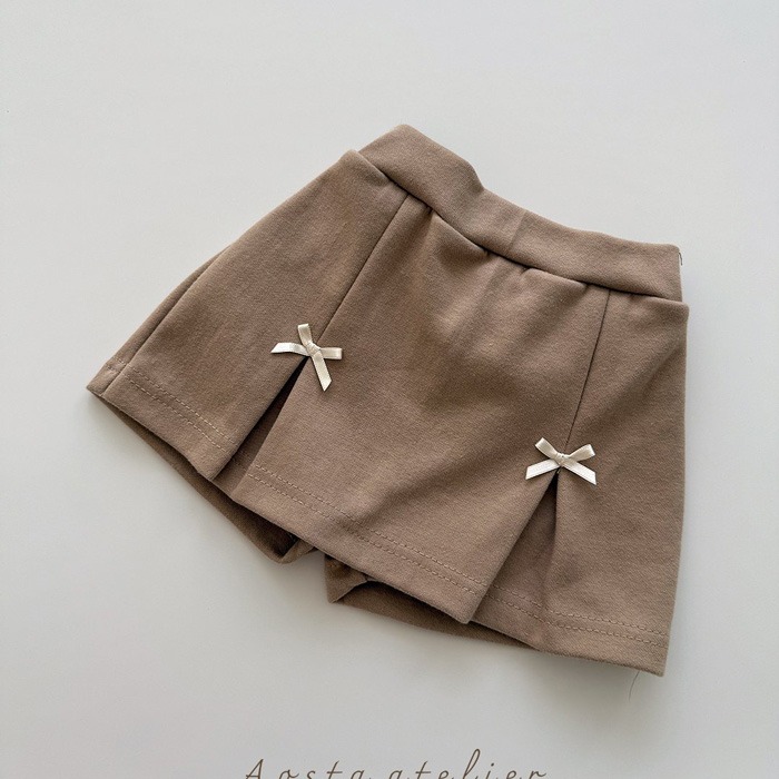 🇰🇷韓國童裝｜2025秋款🍂AOSTA蝴蝶結短裙褲-規格圖1