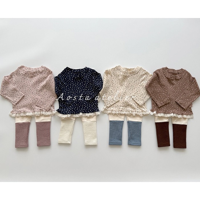 🇰🇷韓國童裝｜2025秋款🍂AOSTA針織撞色拼接內搭褲-細節圖4