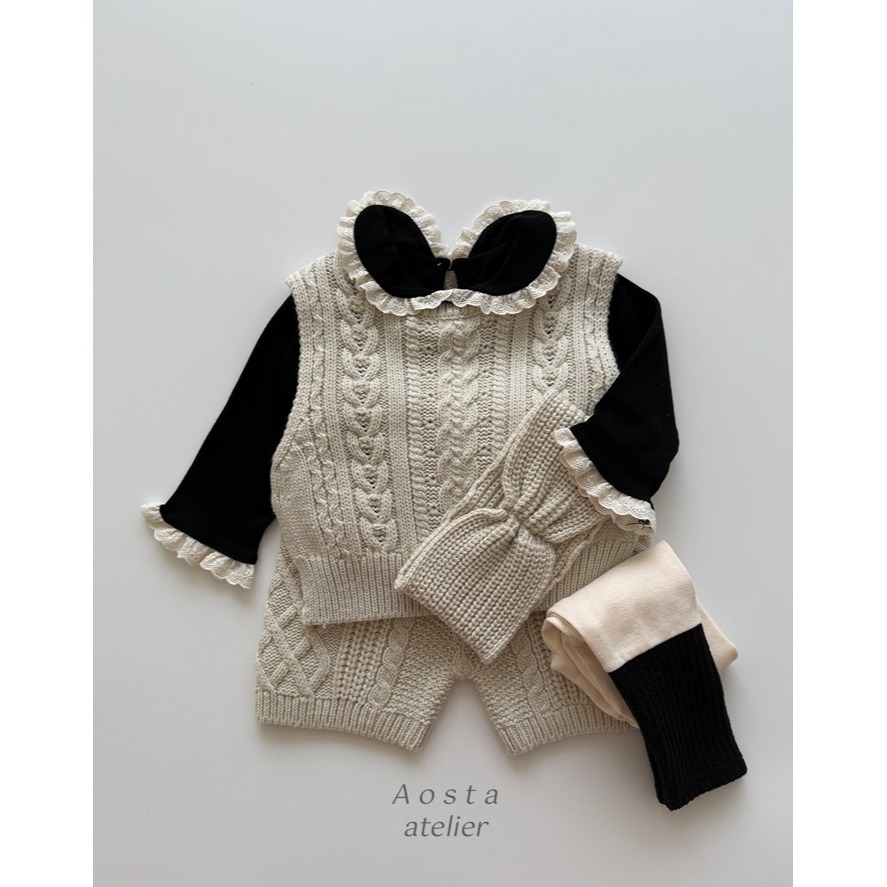 🇰🇷韓國童裝｜2025秋款🍂AOSTA針織撞色拼接內搭褲-細節圖8