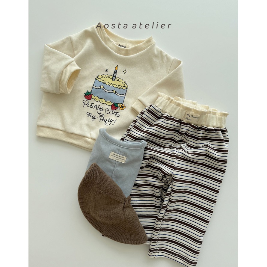 🇰🇷韓國童裝｜2025秋款🍂AOSTA草莓蛋糕衛衣-細節圖7