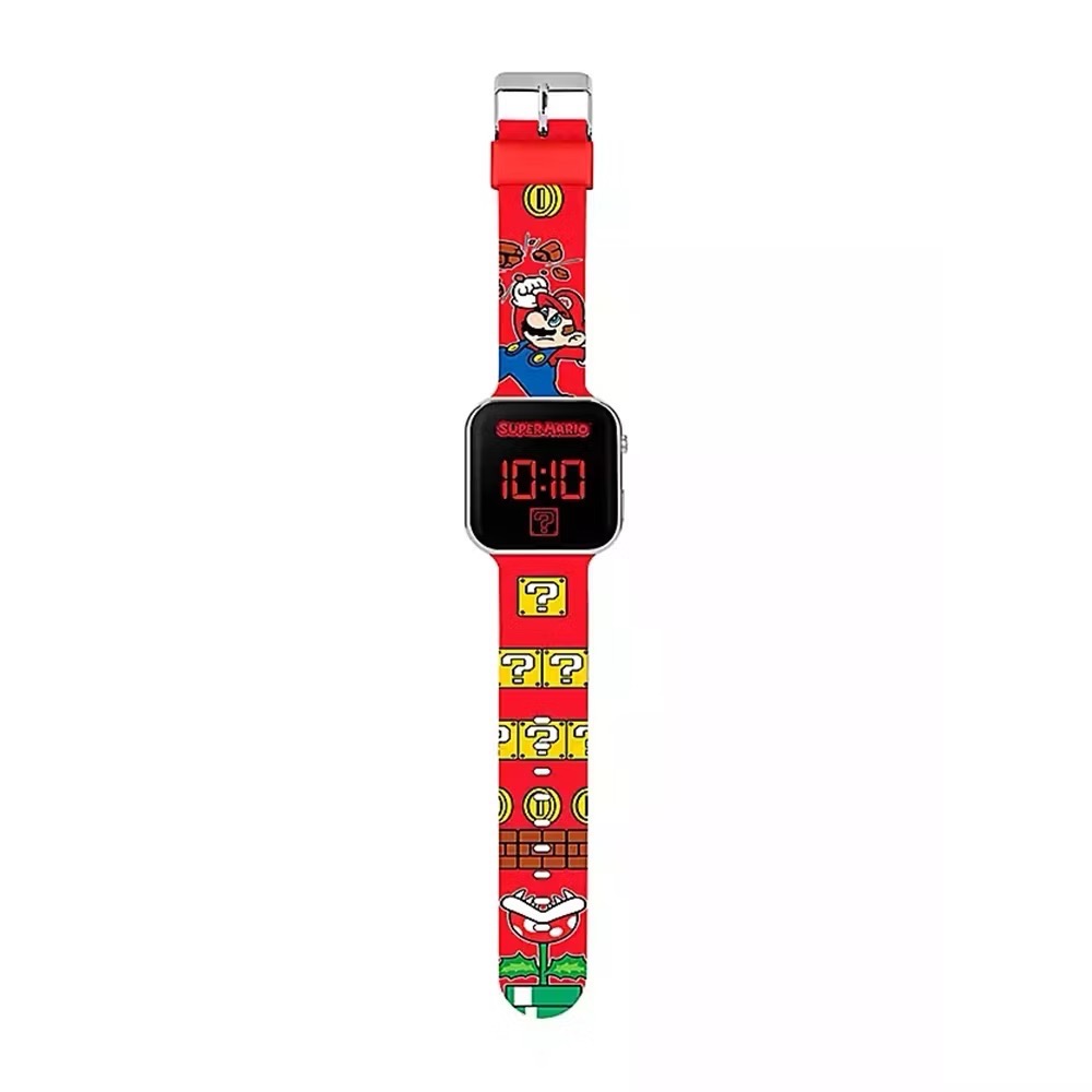 【官方正版授權】travelmall 任天堂瑪利歐 兒童 LED石英矽膠手錶 兒童手錶-細節圖2