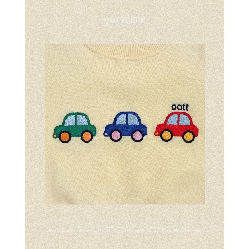 🇰🇷韓國童裝｜2026秋款🍂OOTTBEBE汽車上下套裝-細節圖8