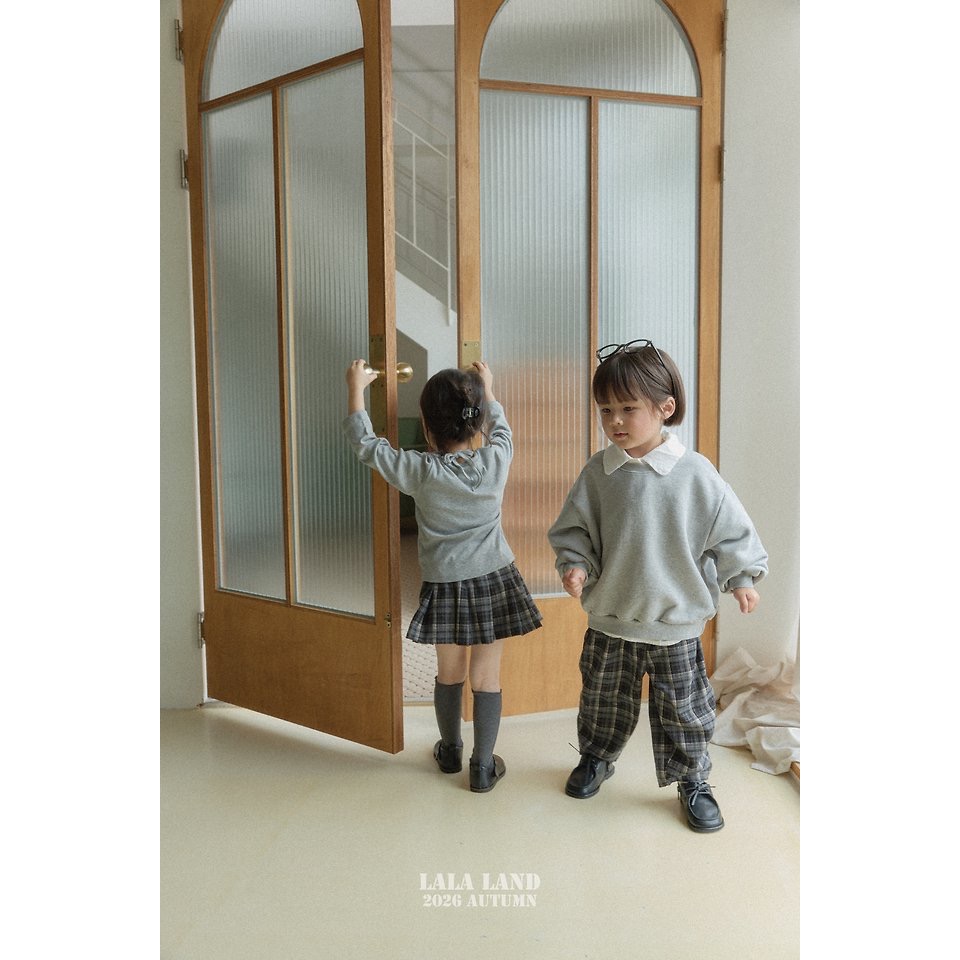 🇰🇷韓國童裝｜2026秋款🍂LALALAND格紋直筒褲-細節圖8