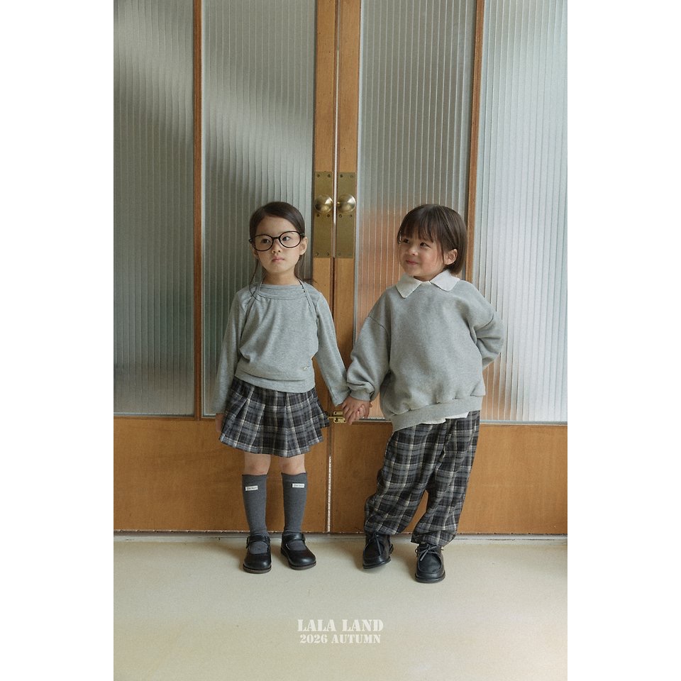 🇰🇷韓國童裝｜2026秋款🍂LALALAND格紋直筒褲-細節圖9