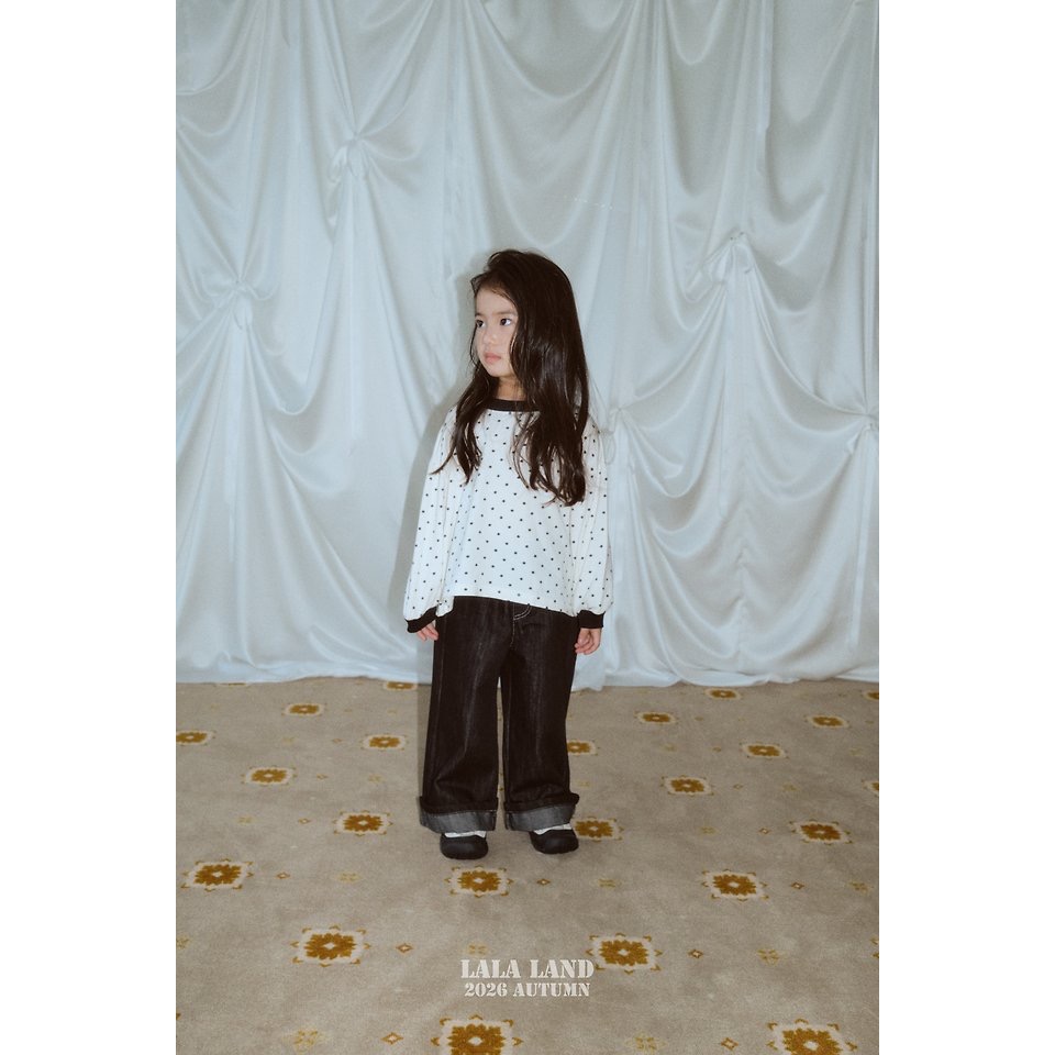 🇰🇷韓國童裝｜2026秋款🍂LALALAND折邊牛仔褲-細節圖4