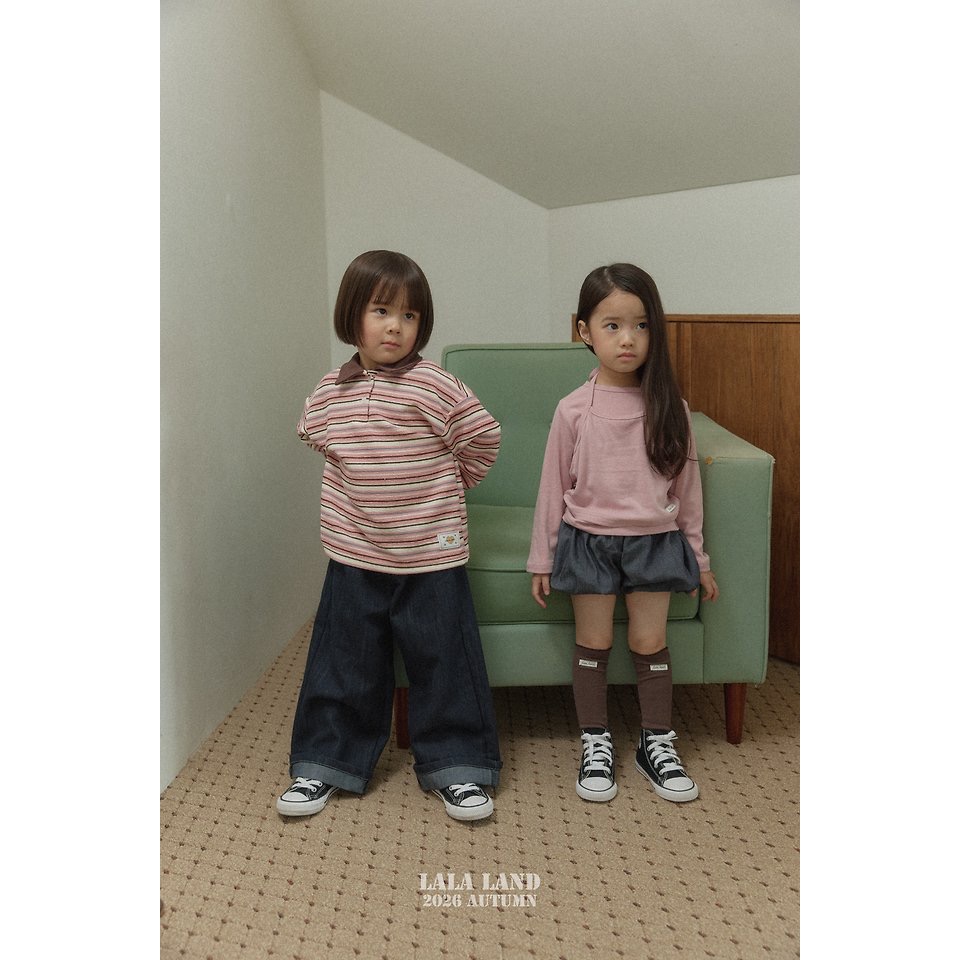 🇰🇷韓國童裝｜2026秋款🍂LALALAND折邊牛仔褲-細節圖9