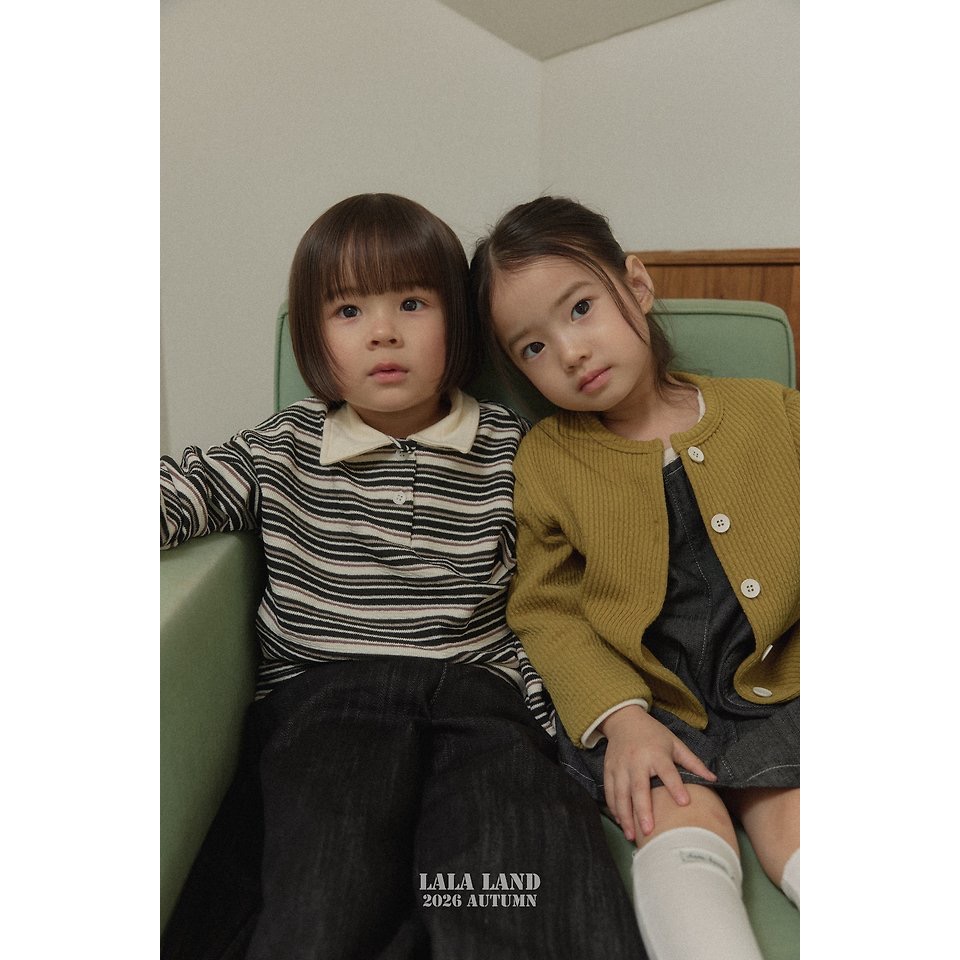 🇰🇷韓國童裝｜2026秋款🍂LALALAND阿爾法羅紋針織外套-細節圖7
