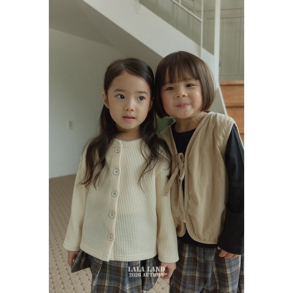 🇰🇷韓國童裝｜2026秋款🍂LALALAND阿爾法羅紋針織外套-細節圖9