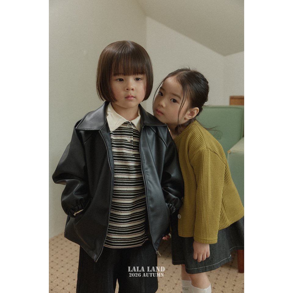 🇰🇷韓國童裝｜2026秋款🍂LALALAND卡洛斯皮革外套-細節圖4