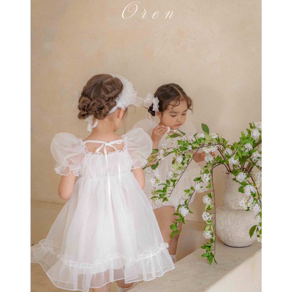 【現貨M(90~100cm)(12~15kg】🇰🇷韓國童裝 Oren Hibybebe 生日洋裝 紗裙 花童 畢業-細節圖4